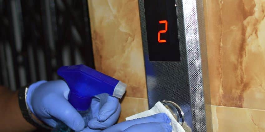 Office cleaning to prevent measles outbreak at work