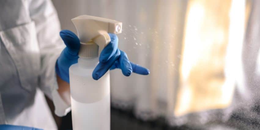 Office disinfection to prevent measles and viral infections