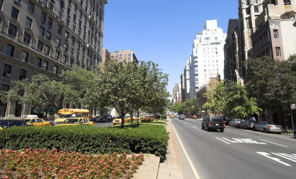 Office cleaner servicing workspace on Upper West Side NYC